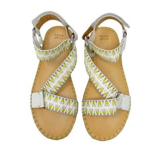 Frye Kole Asymmetrical Sandal Lime Multi Strappy Sandals Size 8.5